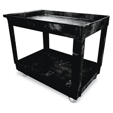 Rubbermaid® Commercial Service-utility Cart, Two-shelf, 24w X 40d X 31.25h, Black freeshipping - TVN Wholesale